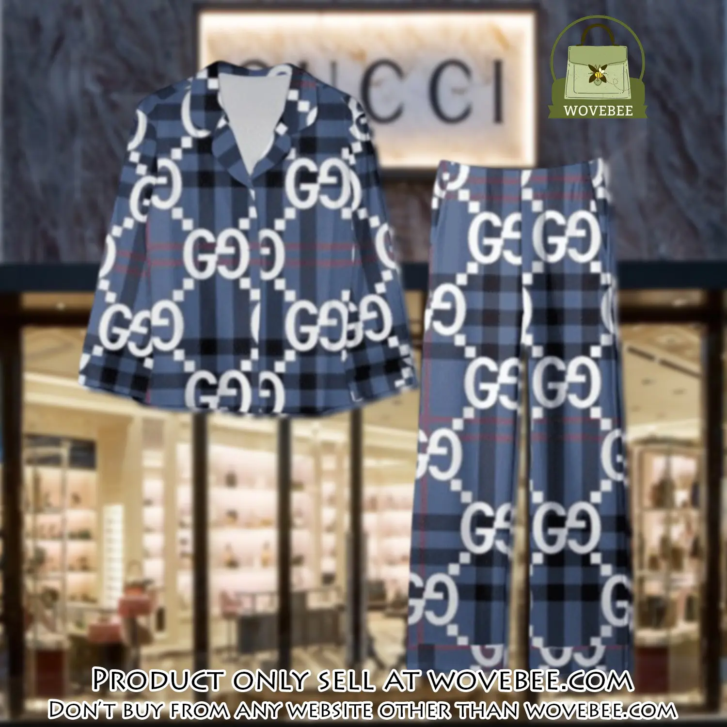 Trending luxury gc satin pajama set pjs1057 wvb1400964